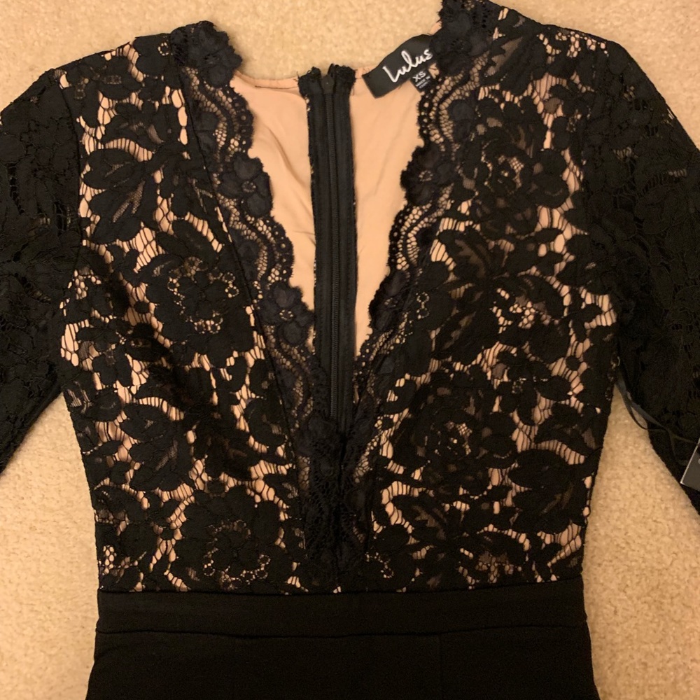 Lulus black long sleeve bodycon dress